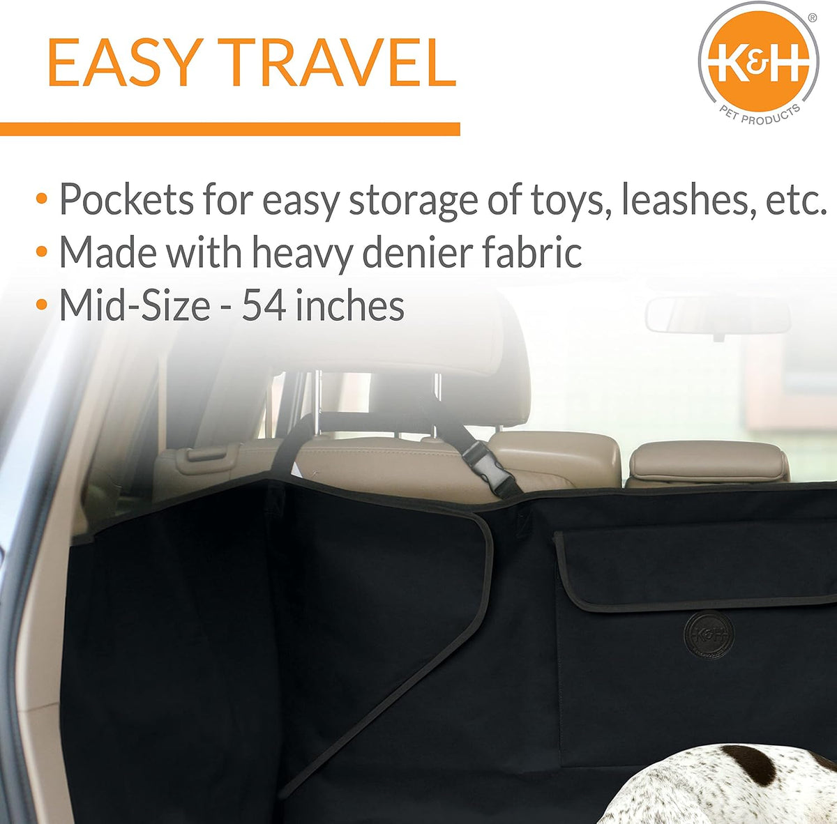 K&H Pet Products Quilted Cargo Cover Black Standard/Mid-Size Vehicle - image 2