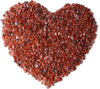 LAIDANLA Rose Quartz Crushed Stone Crystal Chips Bulk - Red Agate / 0.55 Pound-（0.28"-0.35"）