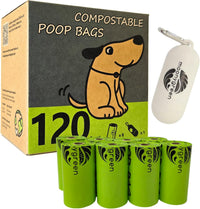 Certified Compostable Dog Poop Bag Rolls - 120 Count (Pack of 1)