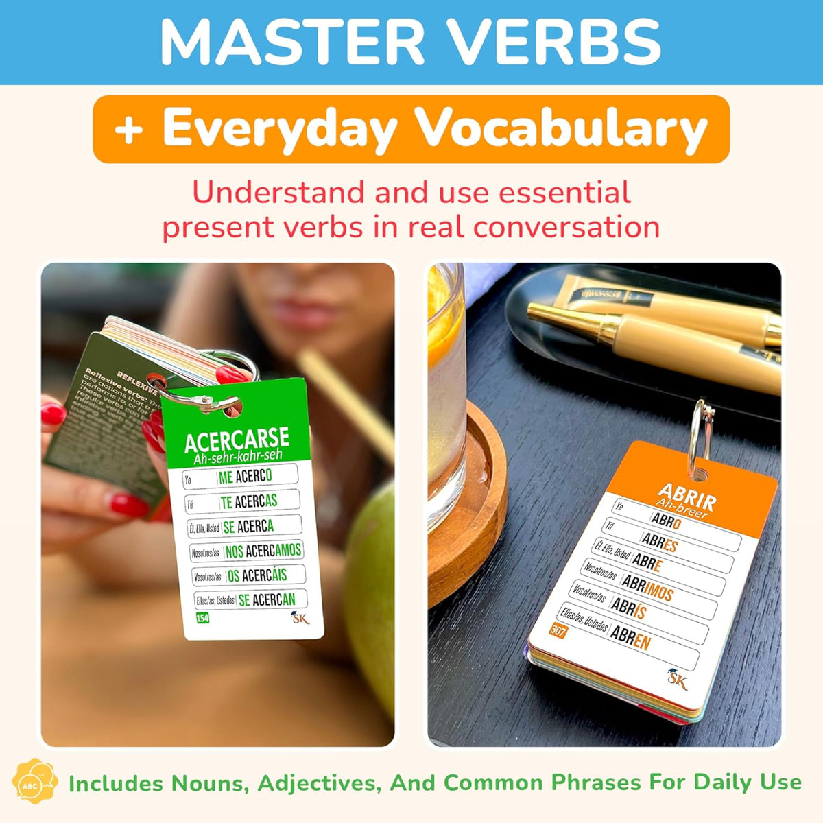 500+ Spanish Vocabulary Flash Cards for Adults & Kids Ages 15+ - image 3