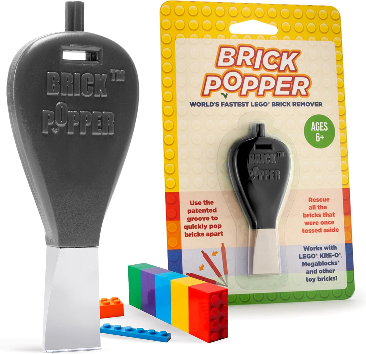 Brick Popper Brick Separator Tool, Building Block Remover Gadget - Black
