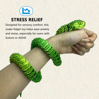 24in 3D Printed Snake Toys, Flexible 3D Printed Animal - Yellow Green / 24in - image 2