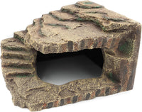 Extra Large Resin Reptile Hideouts Cave Habitat Decor – Essentials for Reptiles And Amphibians - B- Extra Large