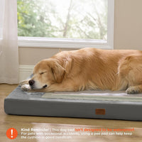 Bedsure ComfyFleece Large Dog Bed for Crate with Washable Cover - 47x29x4 / Charcoal Grey - image 2