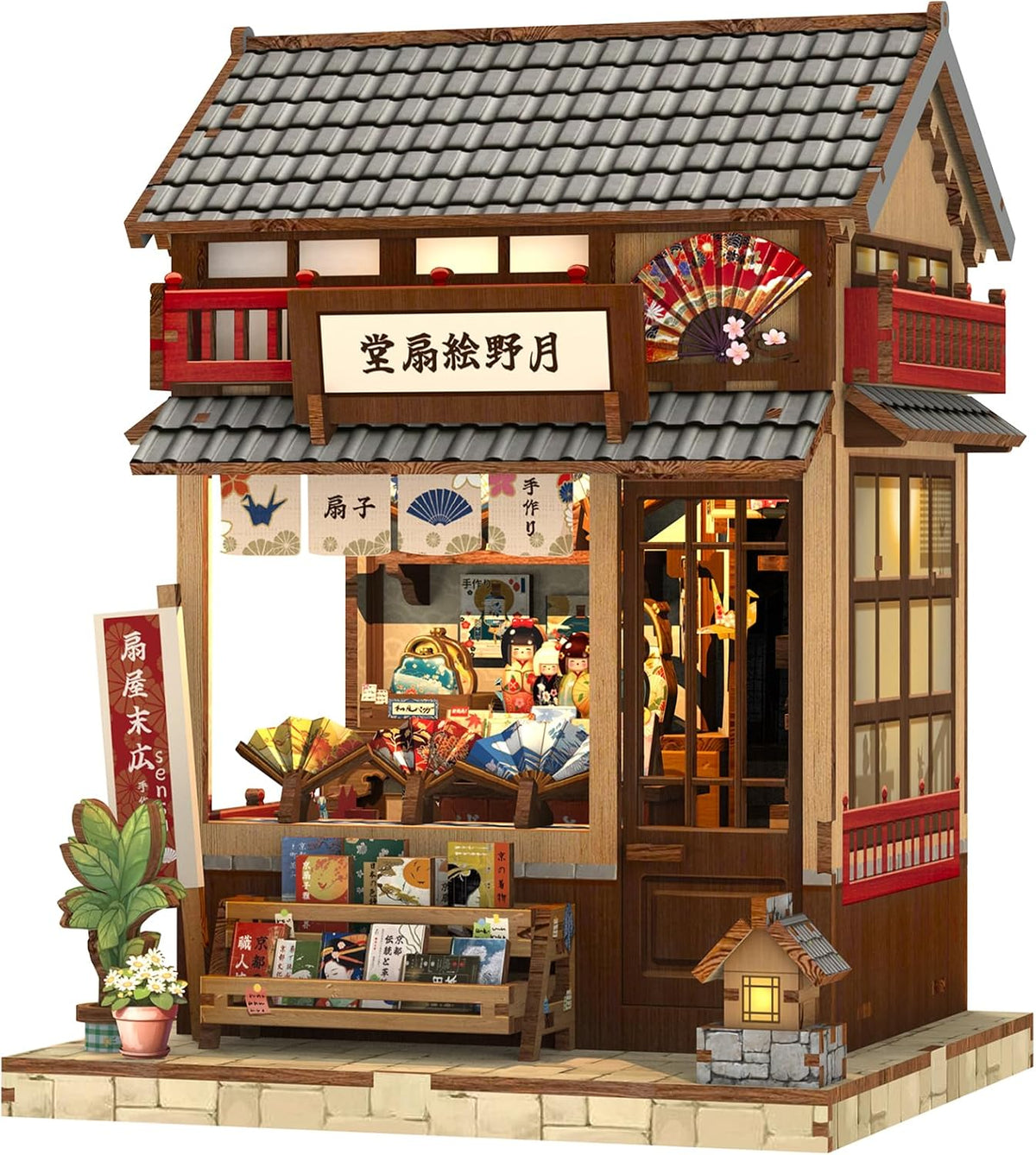 Cutefun Book Nook Kit - DIY Miniature Dollhouse Kit for Adults and Teens – Fun for Kids & Family - Folding Fan Shop