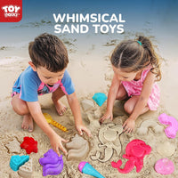 TOY Life 41-Pc Beach Sand Toy Set, Silicone Bucket & Shovels - 23pcs Unicorn Beach Sand Toys - image 3