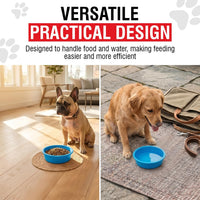Loving Pets Dolce Luminoso Dog Bowl, Non-Skid Plastic Bowl - Large / Blue - image 2