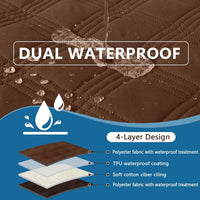 Waterproof Dog Bed Blanket - Brown+chocolate / Plaid / 82x102 Inch - image 3