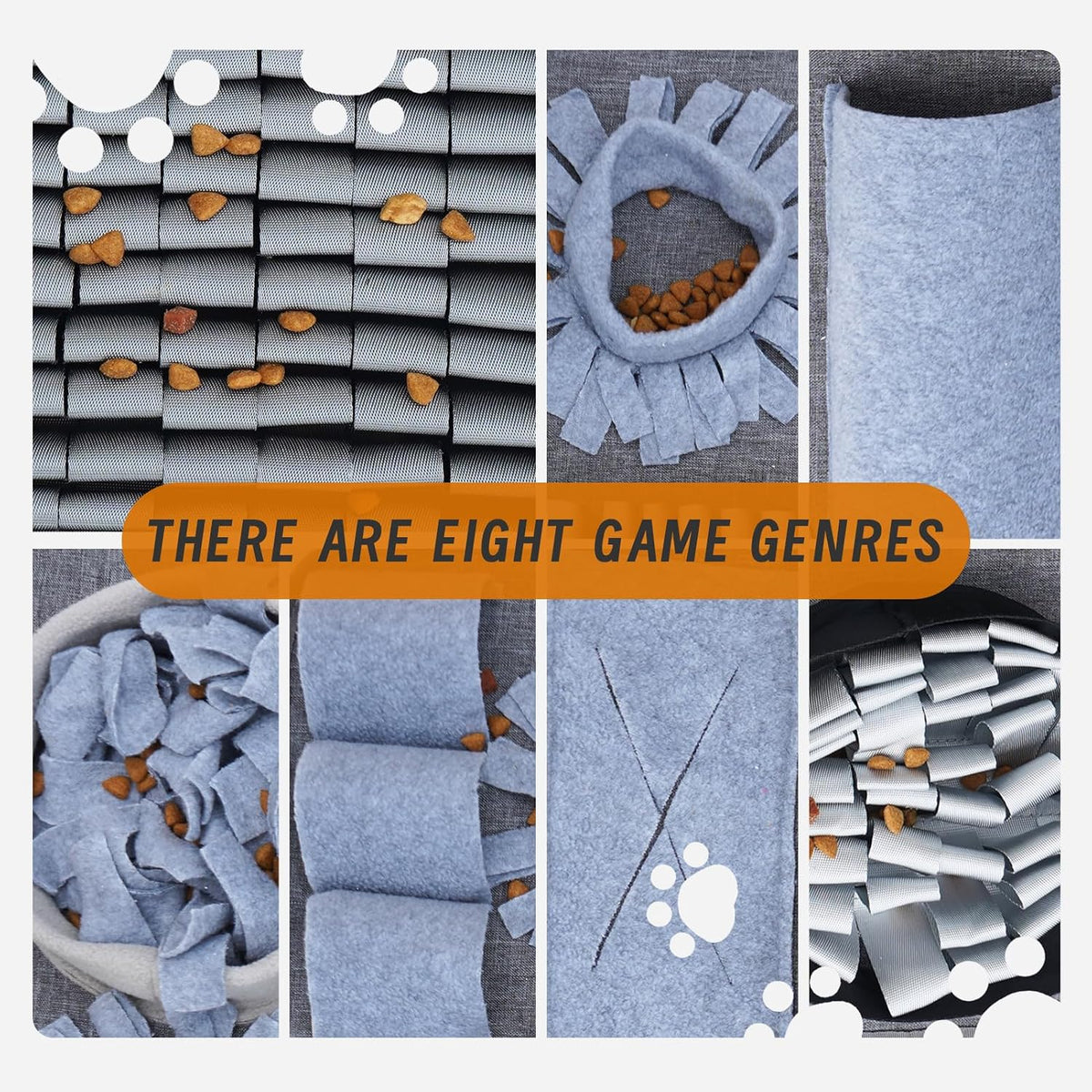 Snuffle mat for Dogs Iteractive Dog Puzzle Toy Used for Training - Silver-gray - image 4