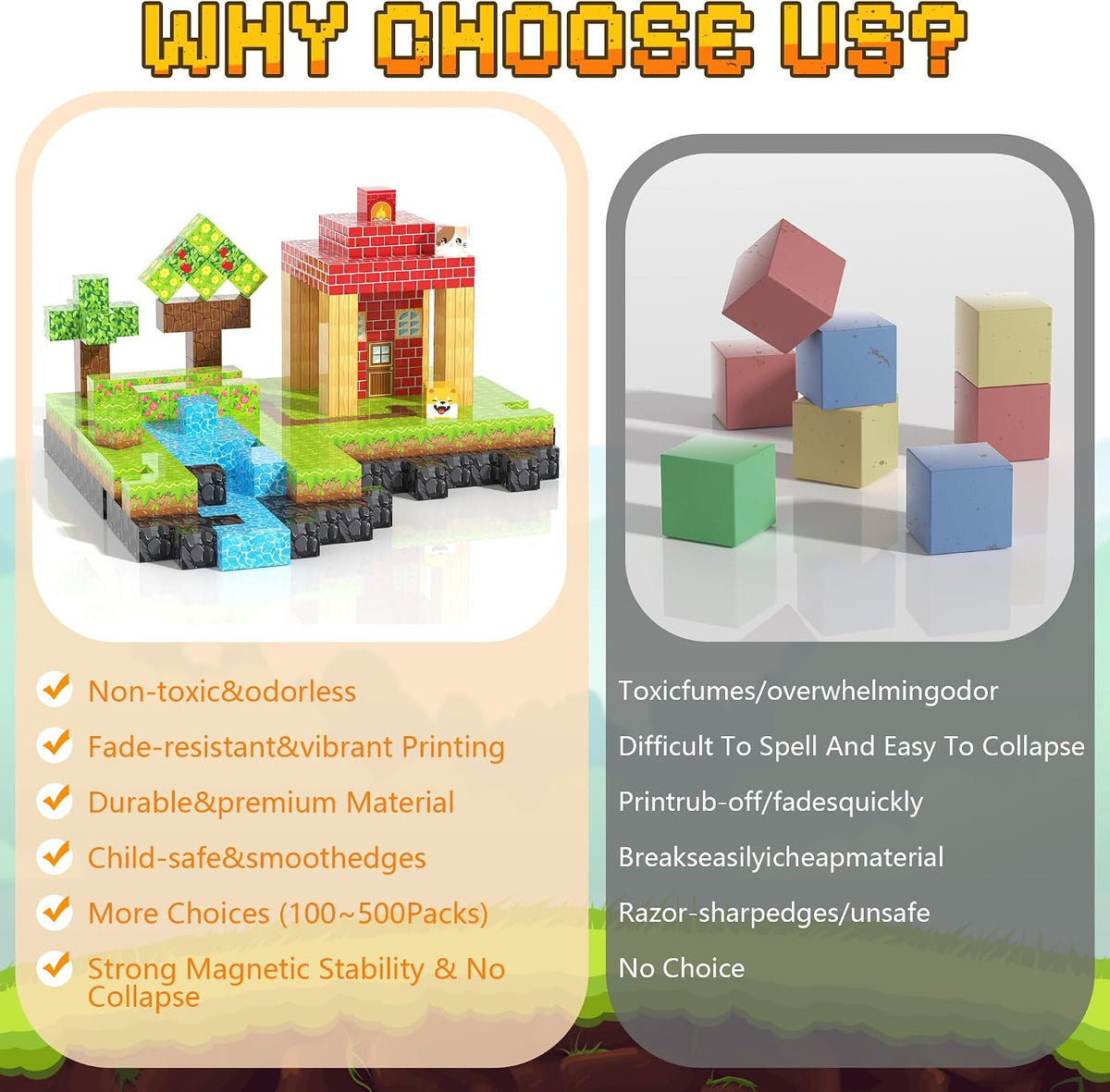 200PCS Magnetic Building Blocks Set - Forest 150PCS 0.98 in Size - image 4