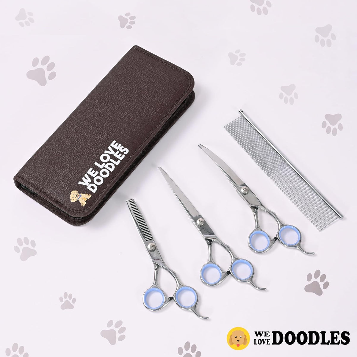 Dog Grooming Scissors Kit, Curved - Long - image 3