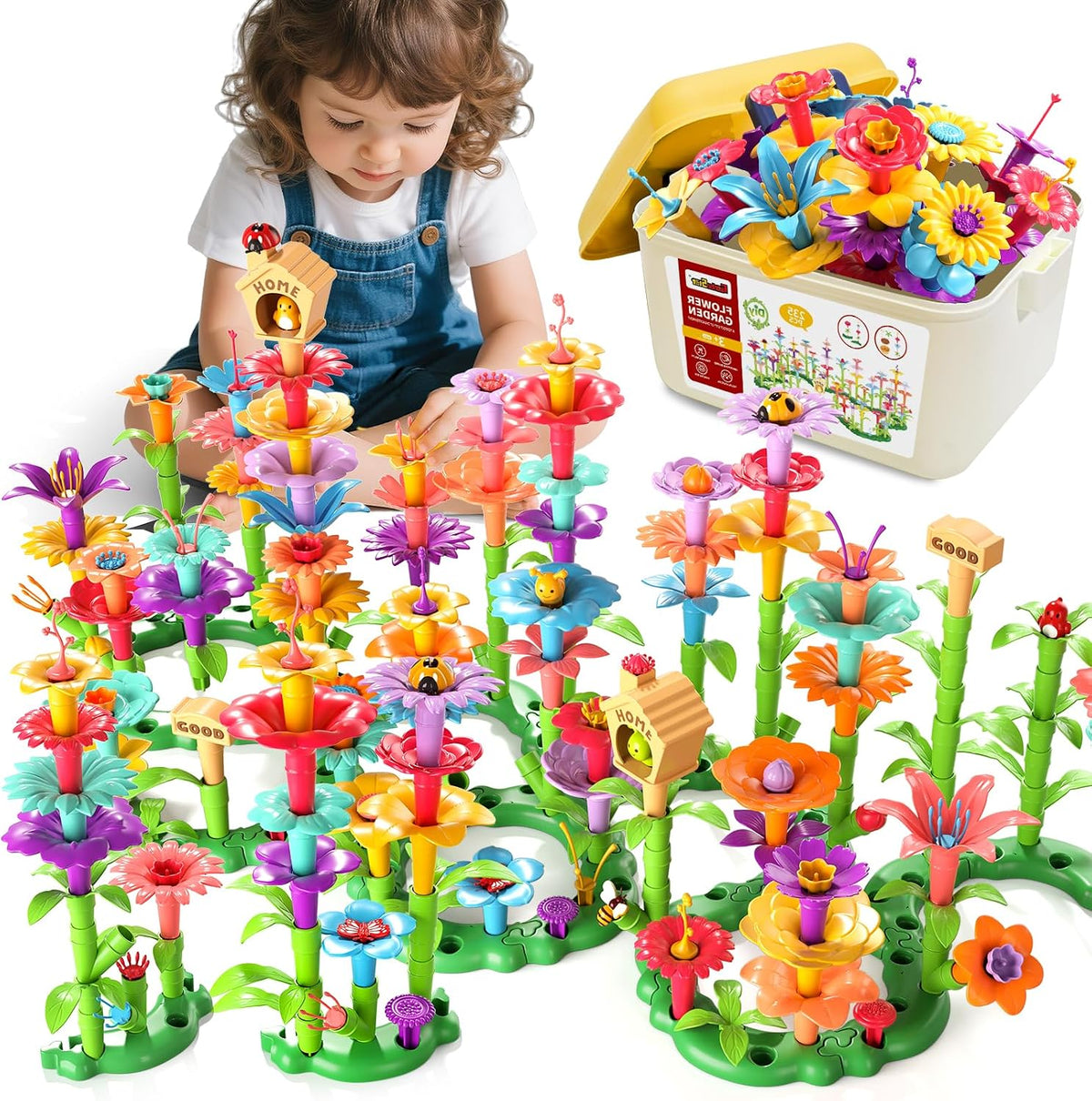Garbo Star Girl Toys for 3 4 5 6 Year Old Girls Birthday Gift - 235 PCS