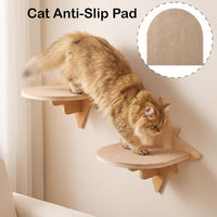 Moon & Star Cat Wall Shelves - Beige-star / M - image 4