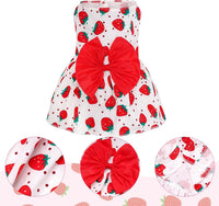 choyaxo Floral Dog Dress Cute Dog Skirt Pet Dress Summer Pet Clothes - Fruits / Medium - image 3