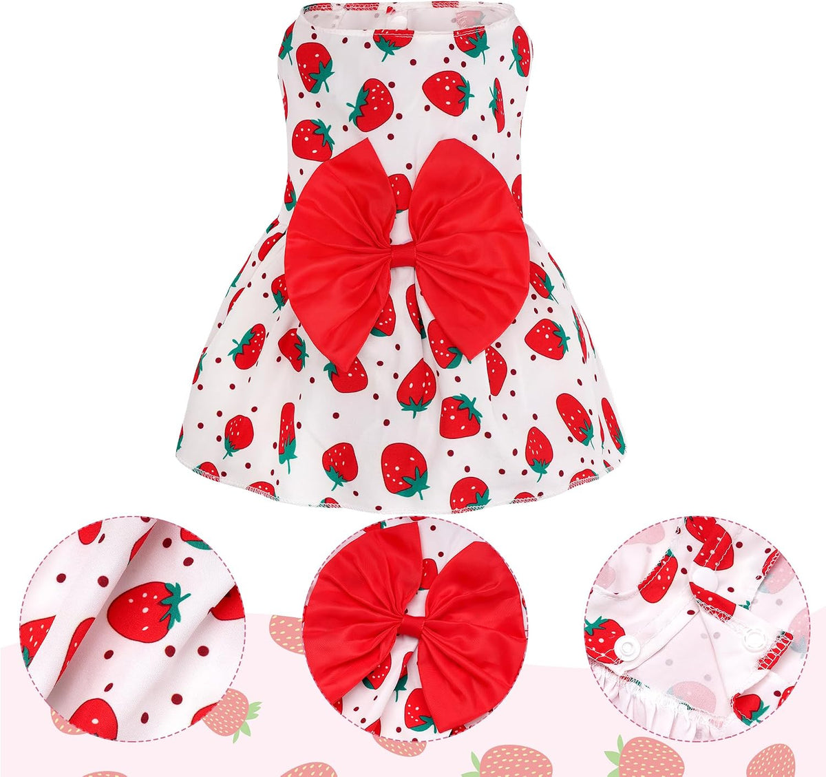 choyaxo Floral Dog Dress Cute Dog Skirt Pet Dress Summer Pet Clothes - Fruits / Medium - image 3