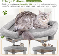 Globlazer 65in Sturdy Cat Tree Tower for Indoor Large Cats, S65 - 65inch / Light Grey - image 3