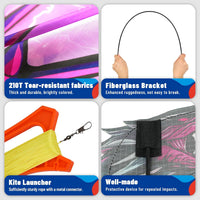 SGftre Complete Kite with Handle, Line & Accessories - 1 / Speed Dragon Purple - image 4