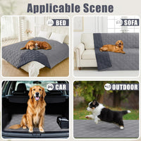 Smiry Waterproof Dog Bed Cover - Grey/Dark Grey / Lattice / 30x70 Inch (Pack of 2) - image 3