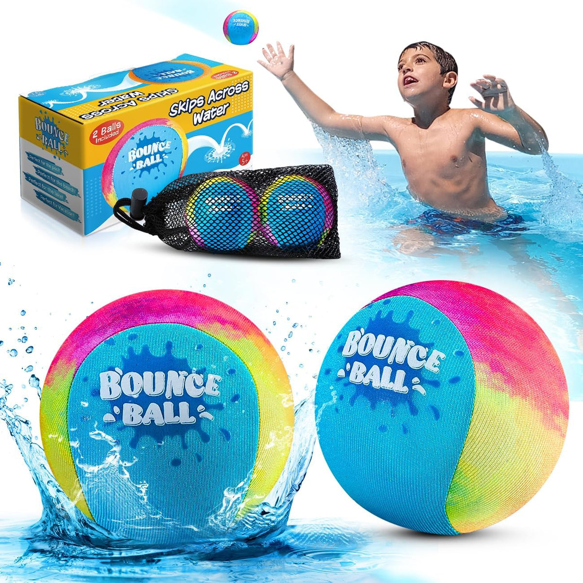 Bambilo Water Skipping Ball - Rainbow
