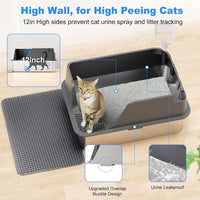 Open-Top Automatic Litter Box, Odor Control, Ready to Use - Gray - image 4