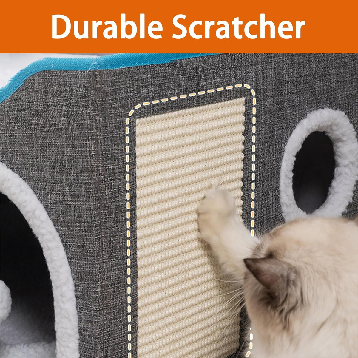 Loyareal Cat Houses for Indoor Cats - L / Light Grey - image 3