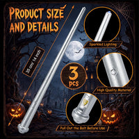 Skylety three light up magic wands in pink, purple and blue - view 32