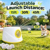Automatic Ball Launcher for Dogs ，The Upgraded Premium Ball Thrower - Yellow - image 4