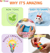 ARTPAR Air Dry Clay for Kids - 56 Colors - image 3
