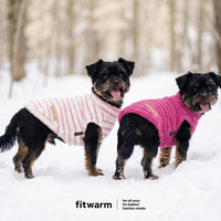 Fitwarm 2 Pack Striped Fleece Dog Sweater - X-Large / White-Pink - image 4
