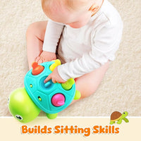 Vanmor Baby Toys 6–12 Months, Musical Turtle Infant Toy, Teething Toy with Music, Crawling Walking Toys for Babies, Early Learning Educational Toy with Light & Sound, for Newborns