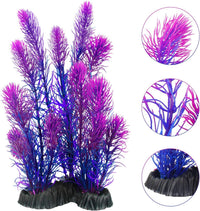 MyLifeUNIT Artificial Aquarium Plants - Purple - image 2