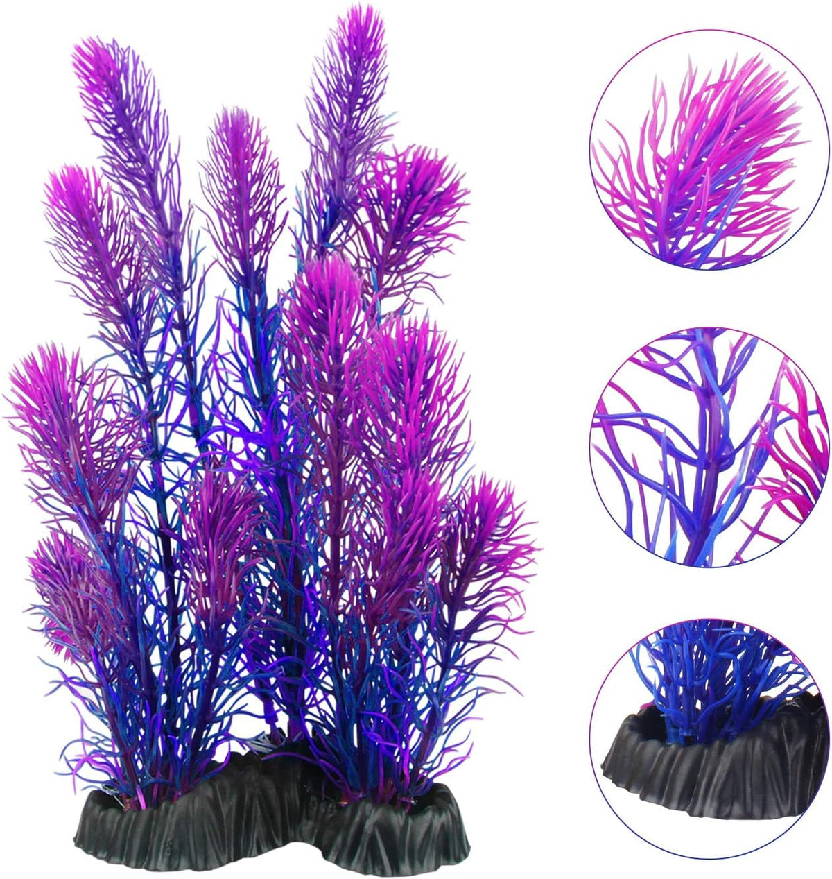 MyLifeUNIT Artificial Aquarium Plants - Purple - image 2
