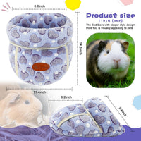 YUEPET Guinea Pig Bed Cuddle Cave, Warm Fleece Hideout - Purple Heart / 1PCS - image 2