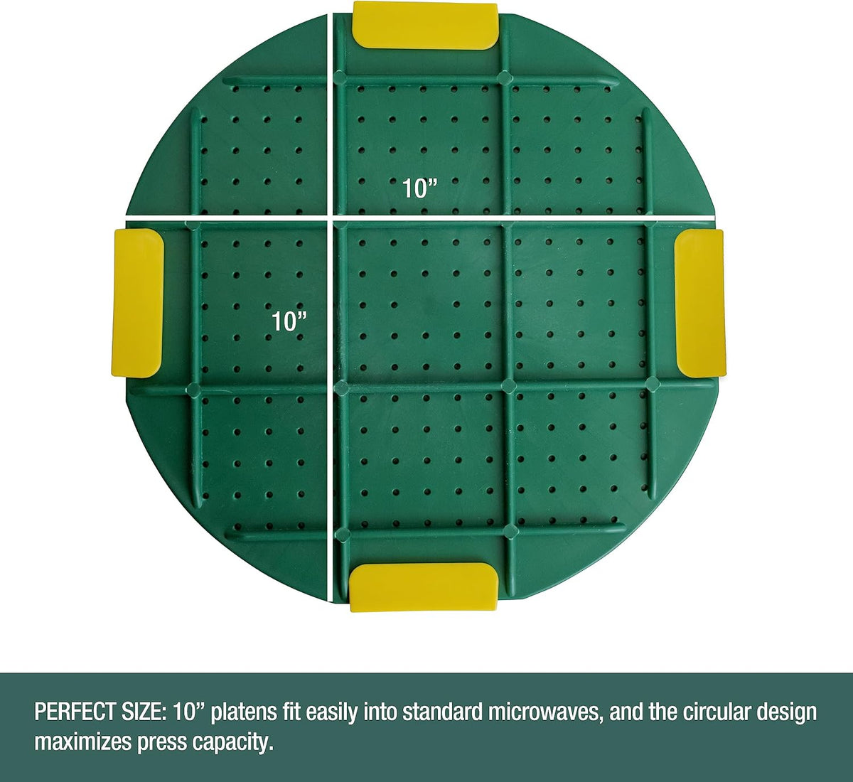 GSM Brands microwave flower press kit with two 10 inch round plates and clips - view 3