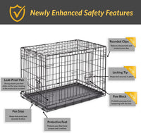 New World by Midwest 42-Inch Single Door Crate, for Large Breeds - Double Door - Black / Small (30"L) - image 4