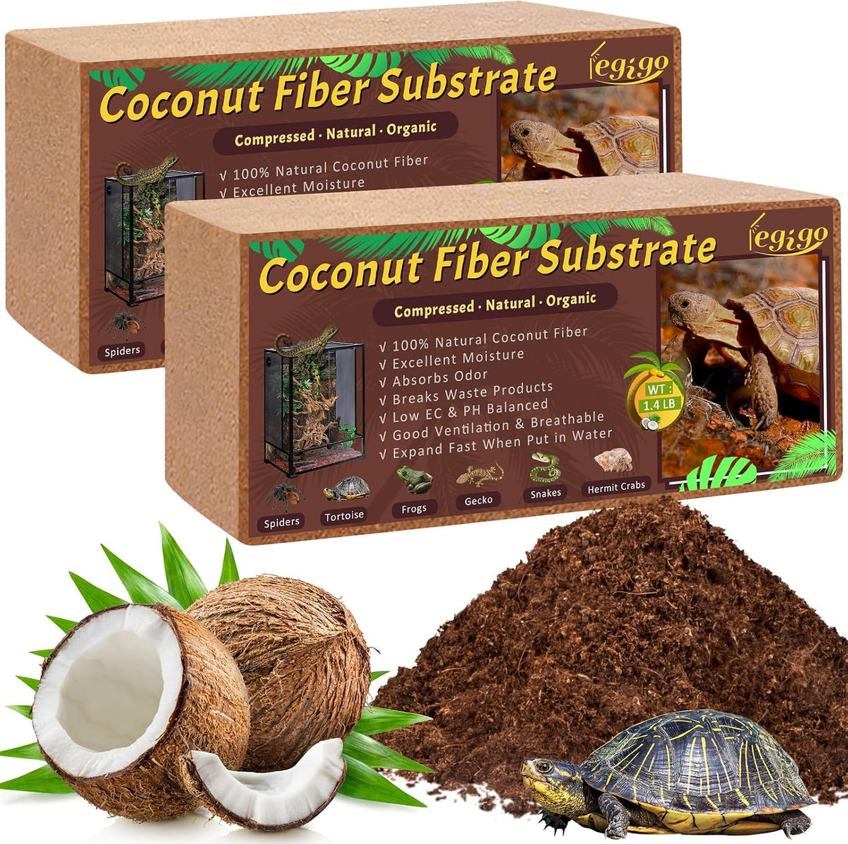 4 Pack Coconut Fiber Substrate - 2 Pack