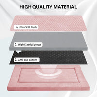 Dog Bed for Crate, Medium/Large Dogs Crate Bed - 36.0"L x 23.0"W x 1.2"Th / Pink - image 3