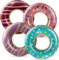 4E's Novelty 4 Pack Donut Pool Floats for Kids & Adults 30" Swim - image 2