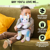 Bunny Microwavable & Weighted Stuffed Animals - Kitty Unicorn - image 4