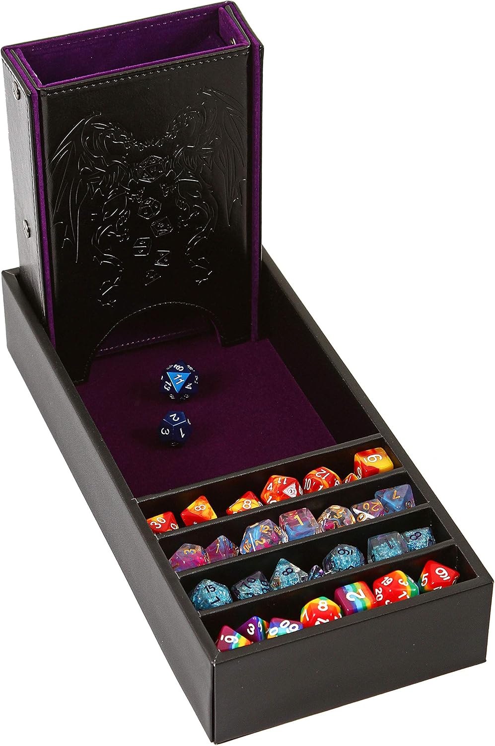 Forged Dice Co. Citadel Dice Tray and Tower, Storage Box - Purple