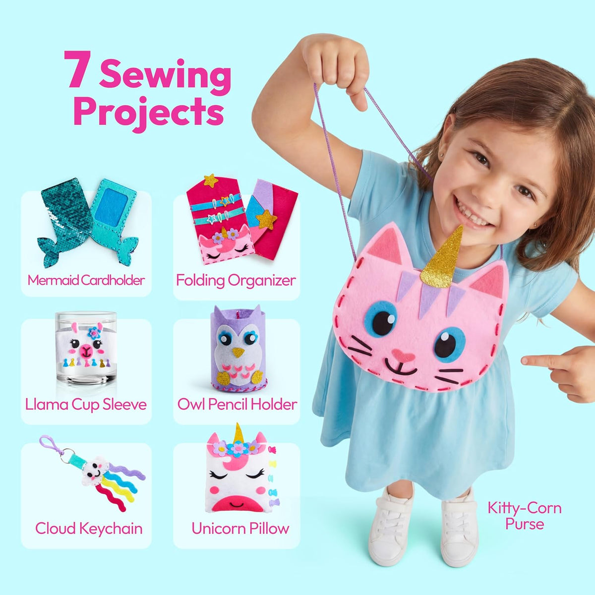 Klever Kits 7 Sewing Projects, My First Kids Sewing Kit - image 2