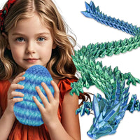 Small Dragon Eggs with Dragon Inside - Sky Blue Ombre / L (H:7.1 inches)