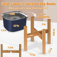 3L Elevated Dog Water Bowl - Blue - image 2