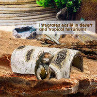 Reptile Hide Large Caves Simulation Tree Hideout Snake Hide Leopard Gecko Terrarium Plastic Plant Leaves Ornament Habitat Shelter Decor for Lizard Hermit Crab Spider Frog Amphibians