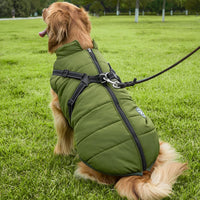 Aiboria Dog Jackets Coat for Winter Windproof Waterproof Skiing Dog - ArmyGreen / Small - image 2