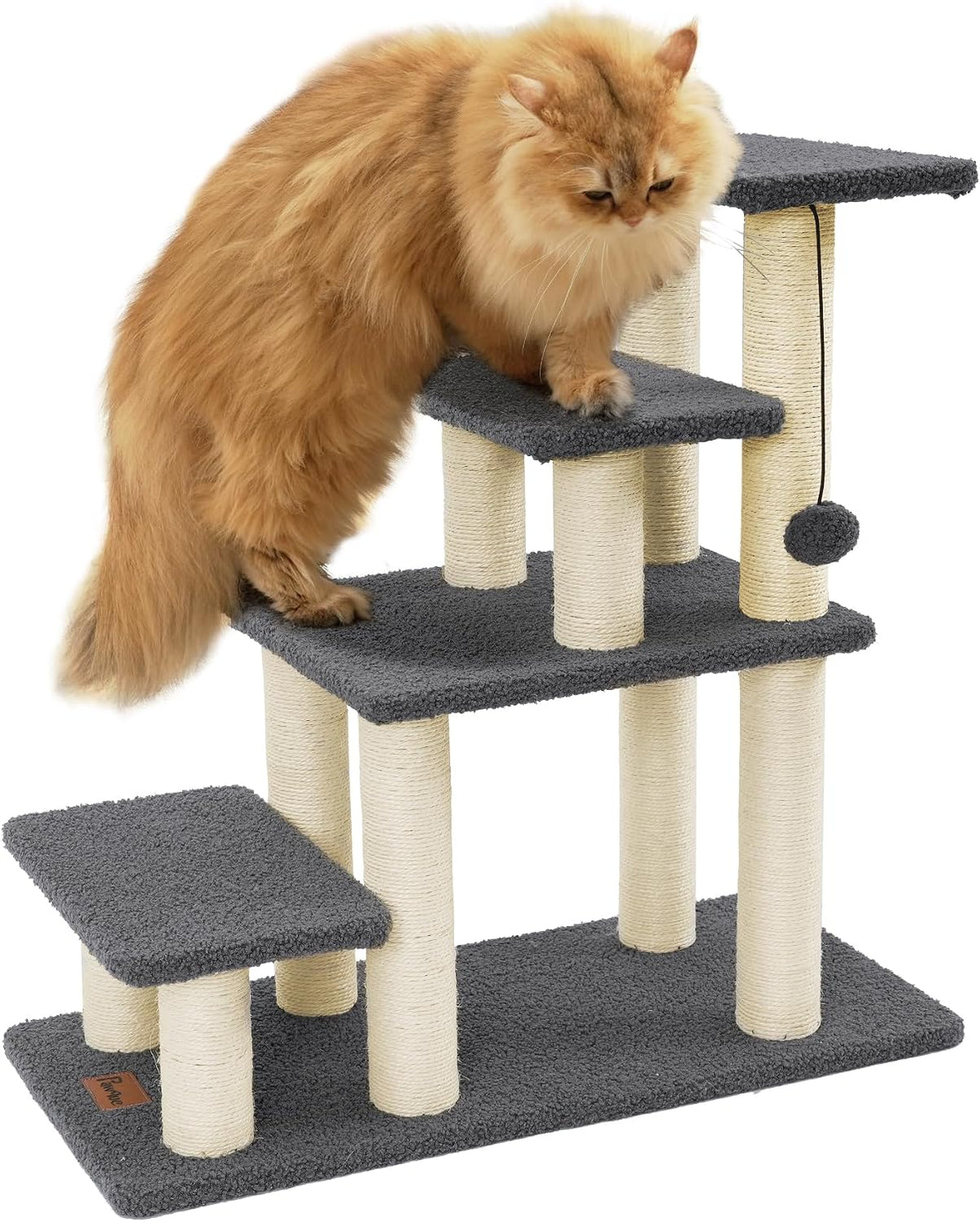 Dog Stairs & Cat Scratching Post Pet Steps for High Beds Couch – Essentials for Cats - 4-Steps