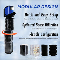 Aquarium Filter for 55-150 Gallons Tank - Black / 75-200 Gallon Fish Tank - image 2