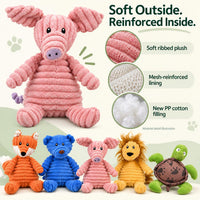 LECHONG 5Pack Dog Squeaky Plush Toys Puppy Toys Assortment Value - muti-color - image 4