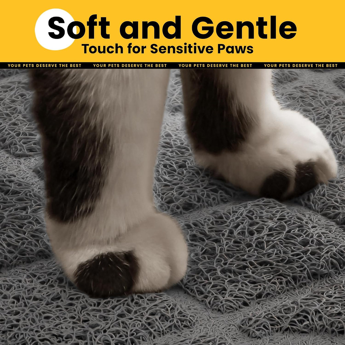Conlun Cat Litter Mat Litter Trapping Mat - Grey / Jumbo (47" x 35") - image 4