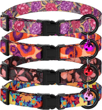 4PCS Breakaway Cat Collars with Bell - Floral - image 3